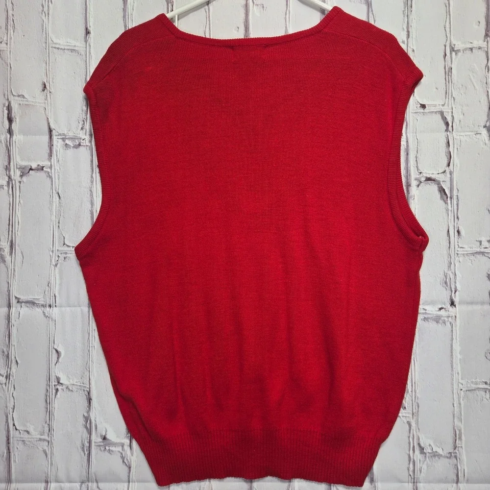 Vintage Lazarus Sweater Vest Red Ohio State Brutus Buckeye NCAA Football Mens 46